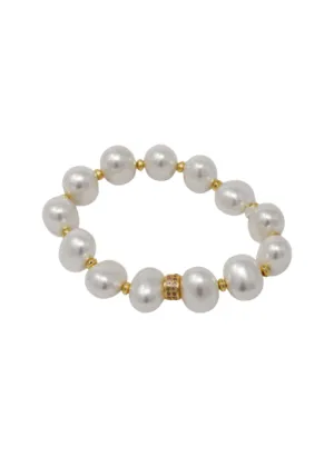 Gold and Pearl Bracelet