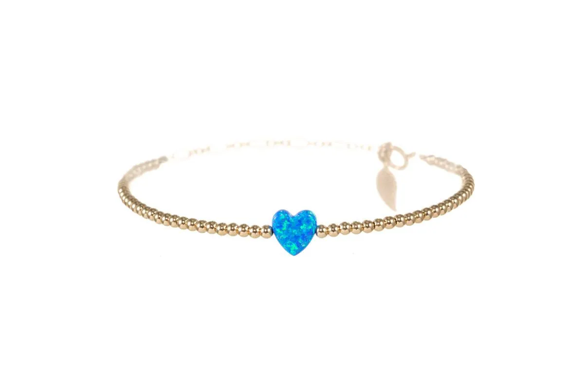 HEART Opal Anklet