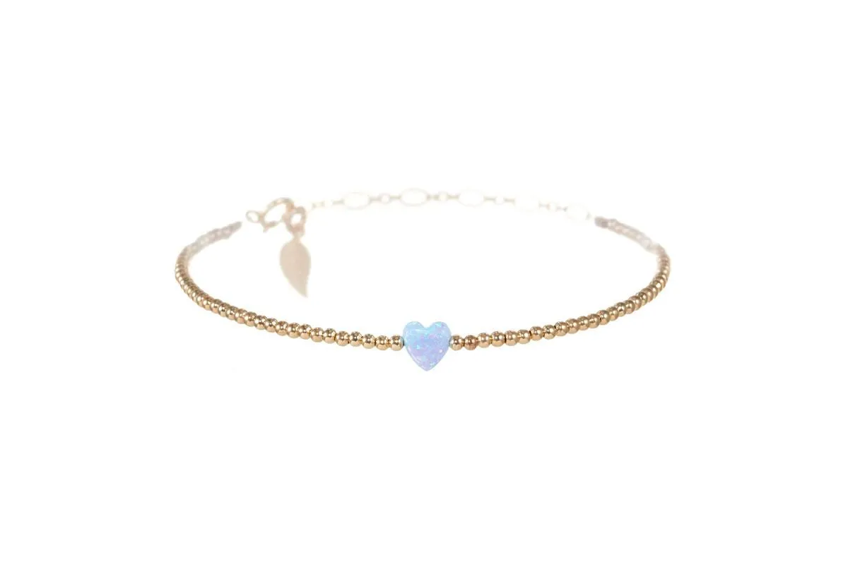 HEART Opal Anklet