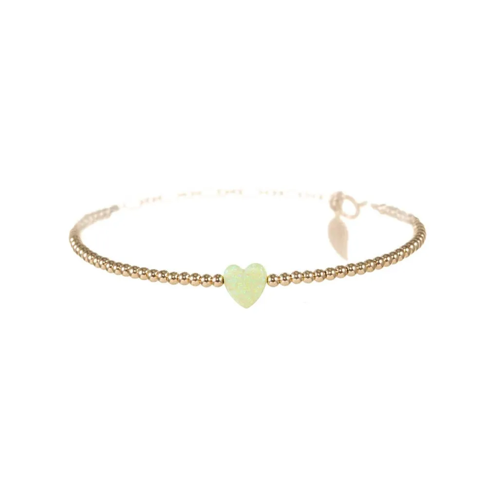 HEART Opal Anklet