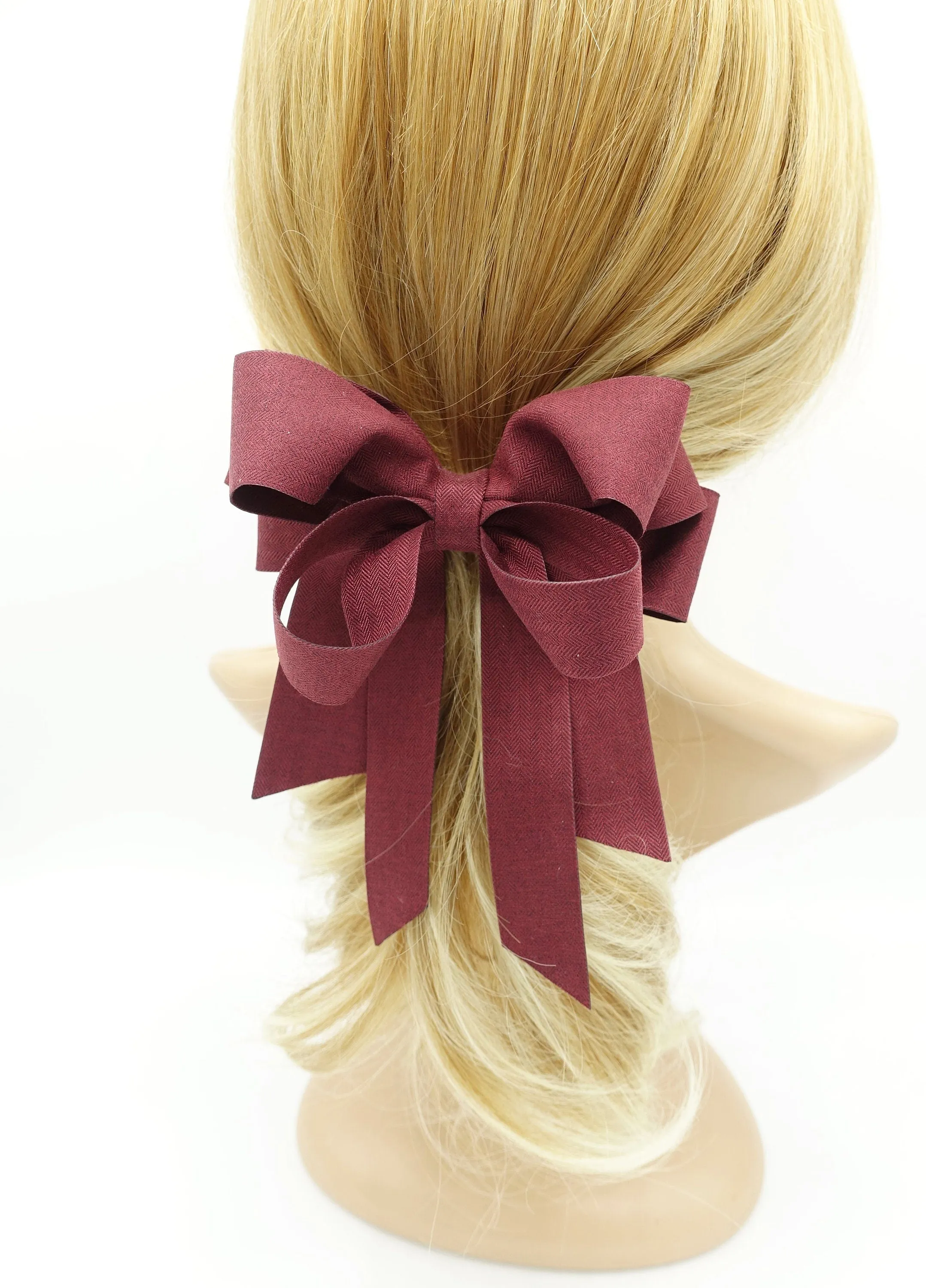 herringbone multi wing hair bow hair accessory for women