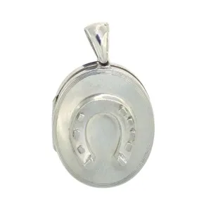 Horse Shoe Silver Locket