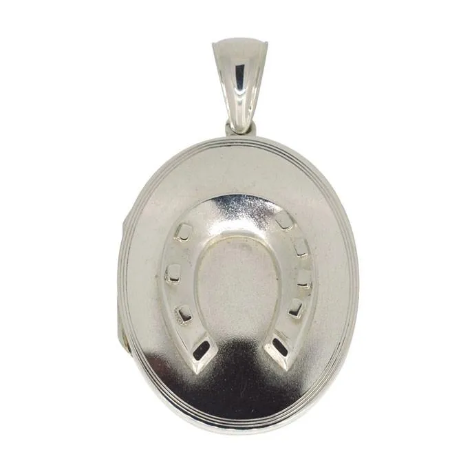 Horse Shoe Silver Locket