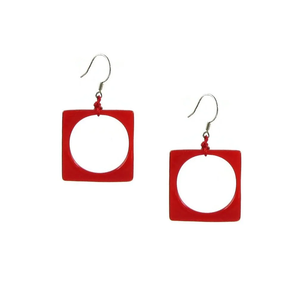 Hoyo Glass Earrings - Amber