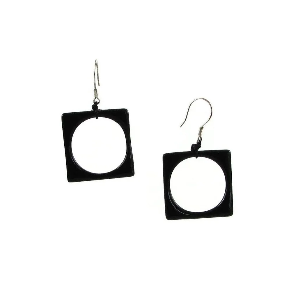 Hoyo Glass Earrings - Amber