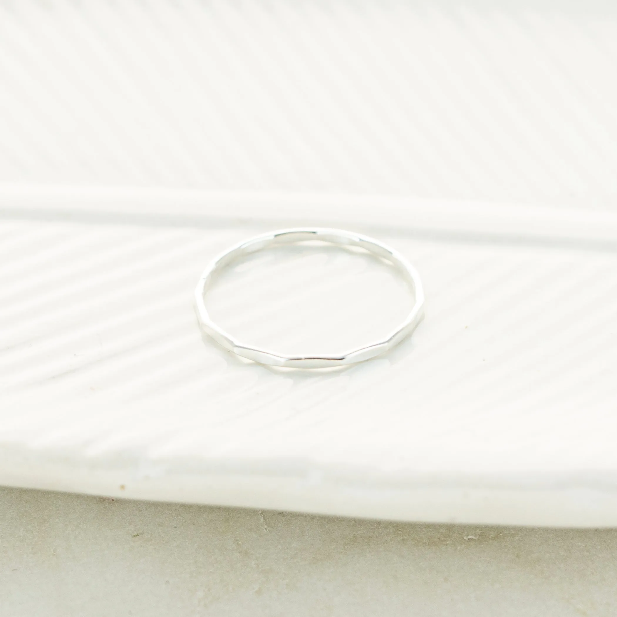 In The Details Stacking Rings - Faceted