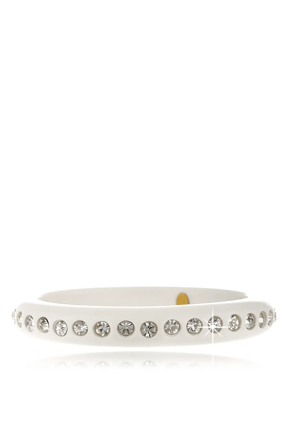 KENNETH JAY LANE WHITE Resin Crystal Bangle