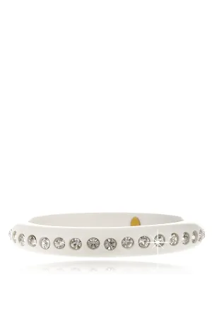 KENNETH JAY LANE WHITE Resin Crystal Bangle