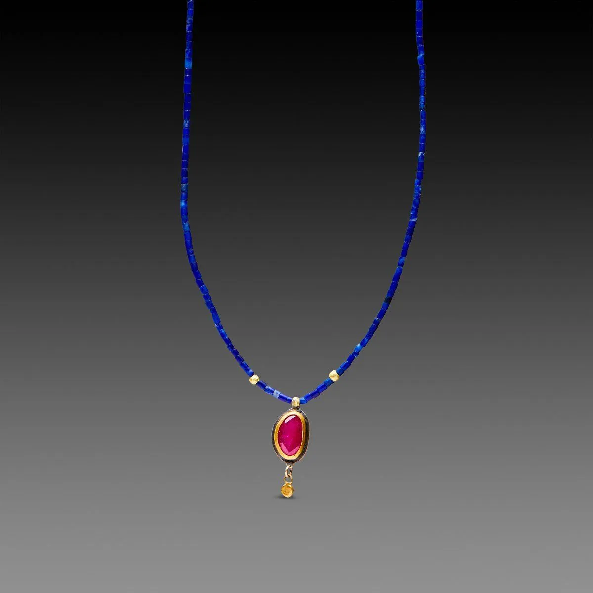 Lapis and Ruby Necklace