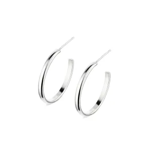 Large Everyday Hoop Earrings - Sterling Silver