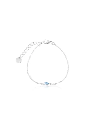 Lola Knight - Blue Topaz Bracelet - Silver