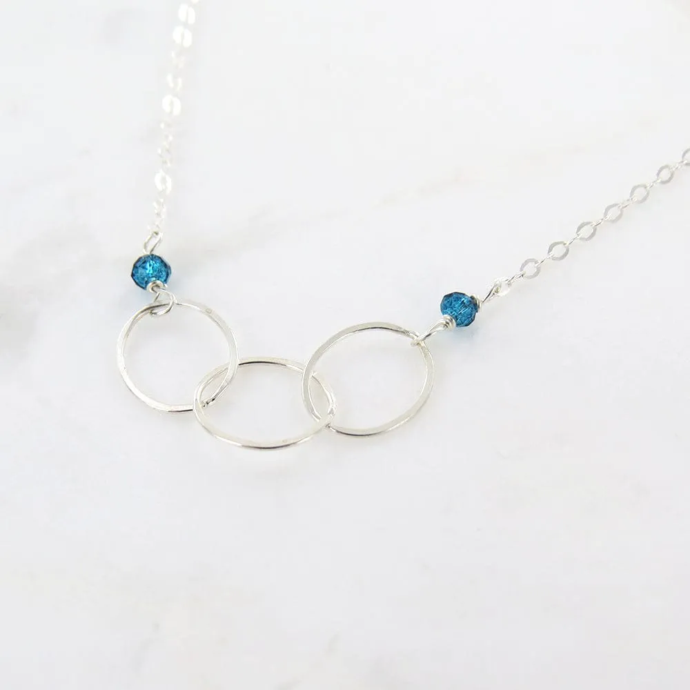 LONDON BLUE TOPAZ LOOPED NECKLACE