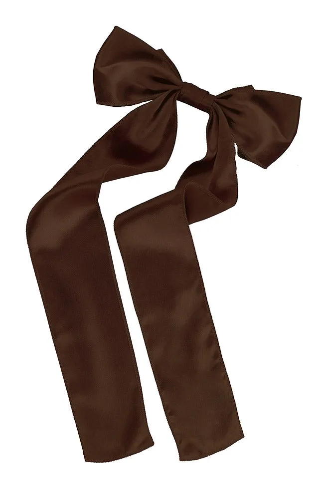 Long Tail Bow Barrette - Silk Charmeuse