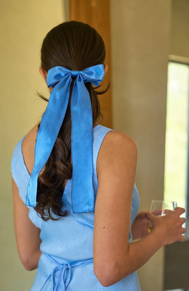 Long Tail Bow Barrette - Silk Charmeuse