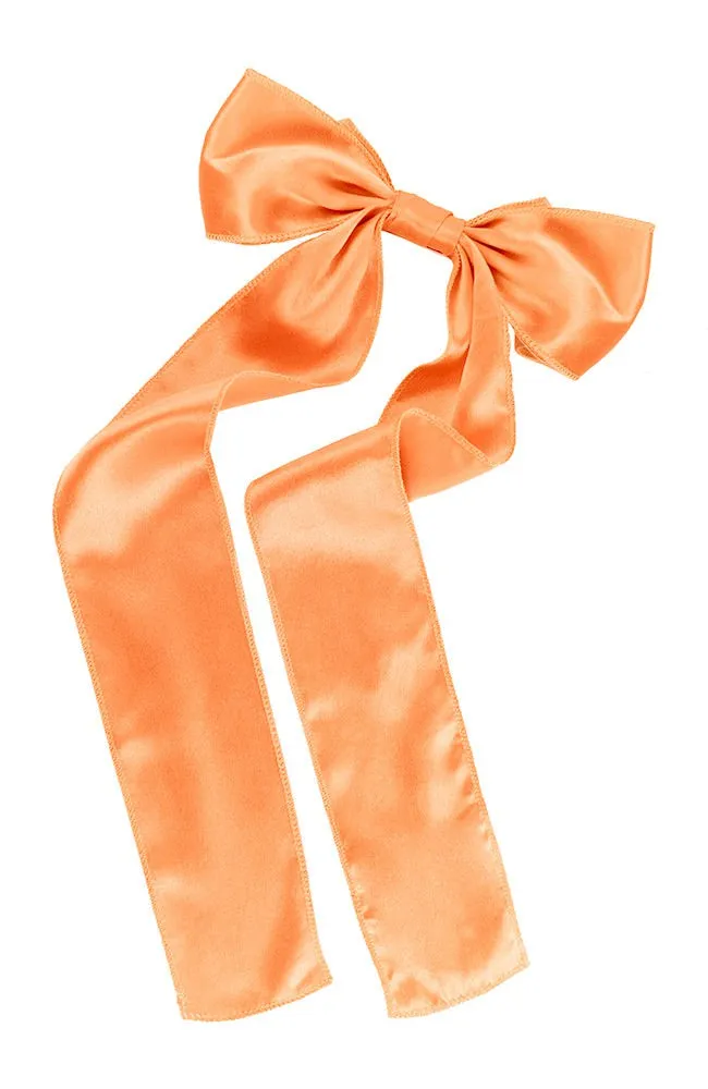 Long Tail Bow Barrette - Silk Charmeuse