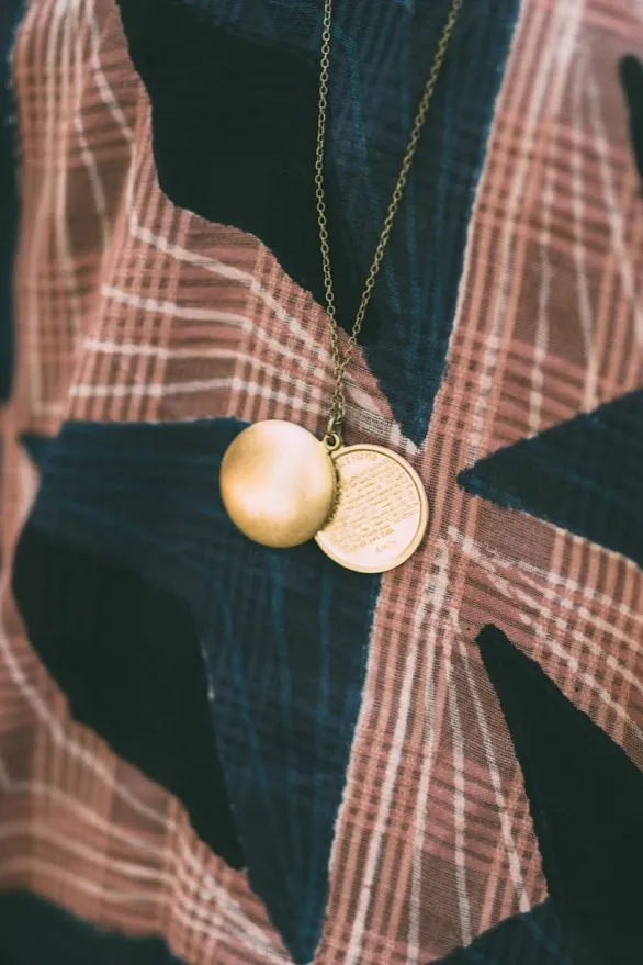 Lord's Prayer Locket Necklace