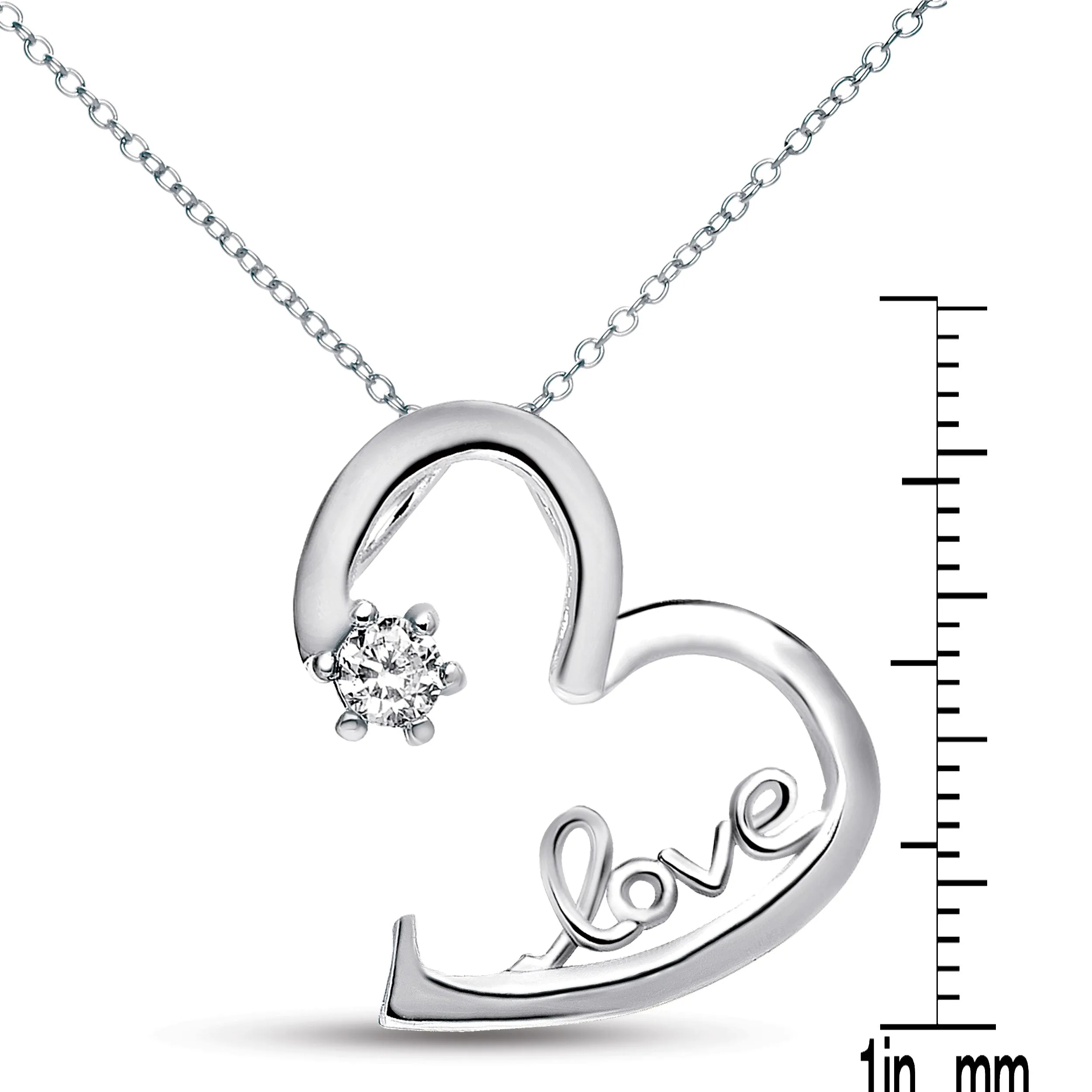 Louise Golden Love Solitaire Heart Necklace