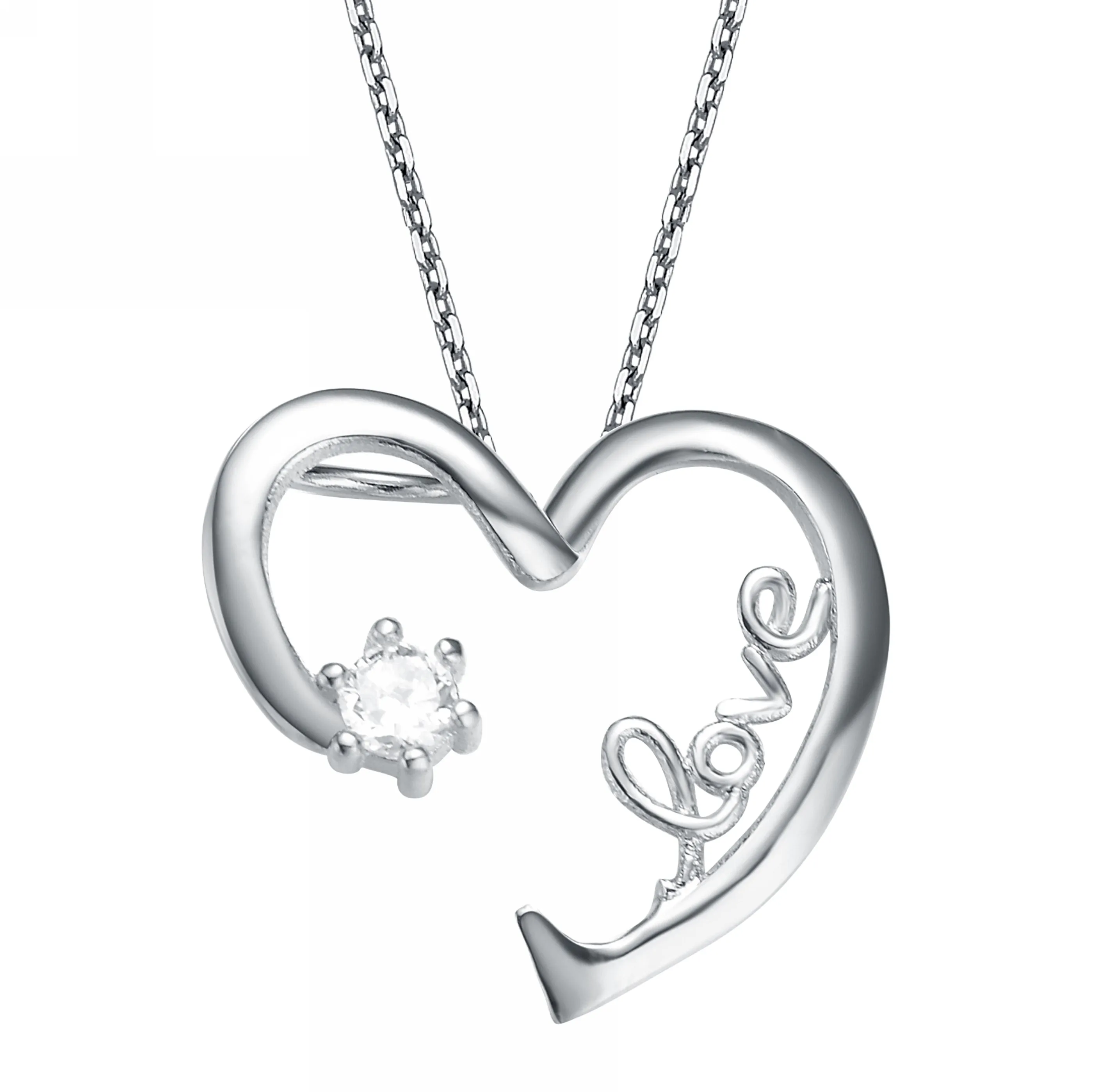 Louise Golden Love Solitaire Heart Necklace