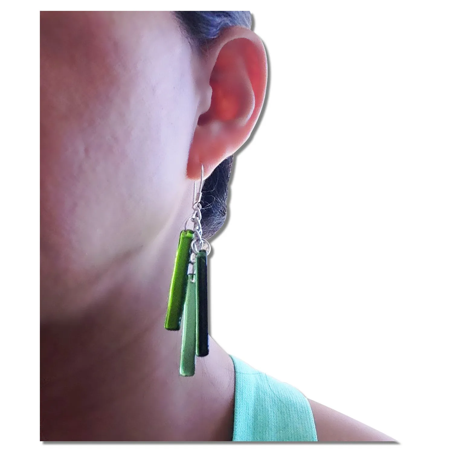 LTRAC Glass Earrings - Black