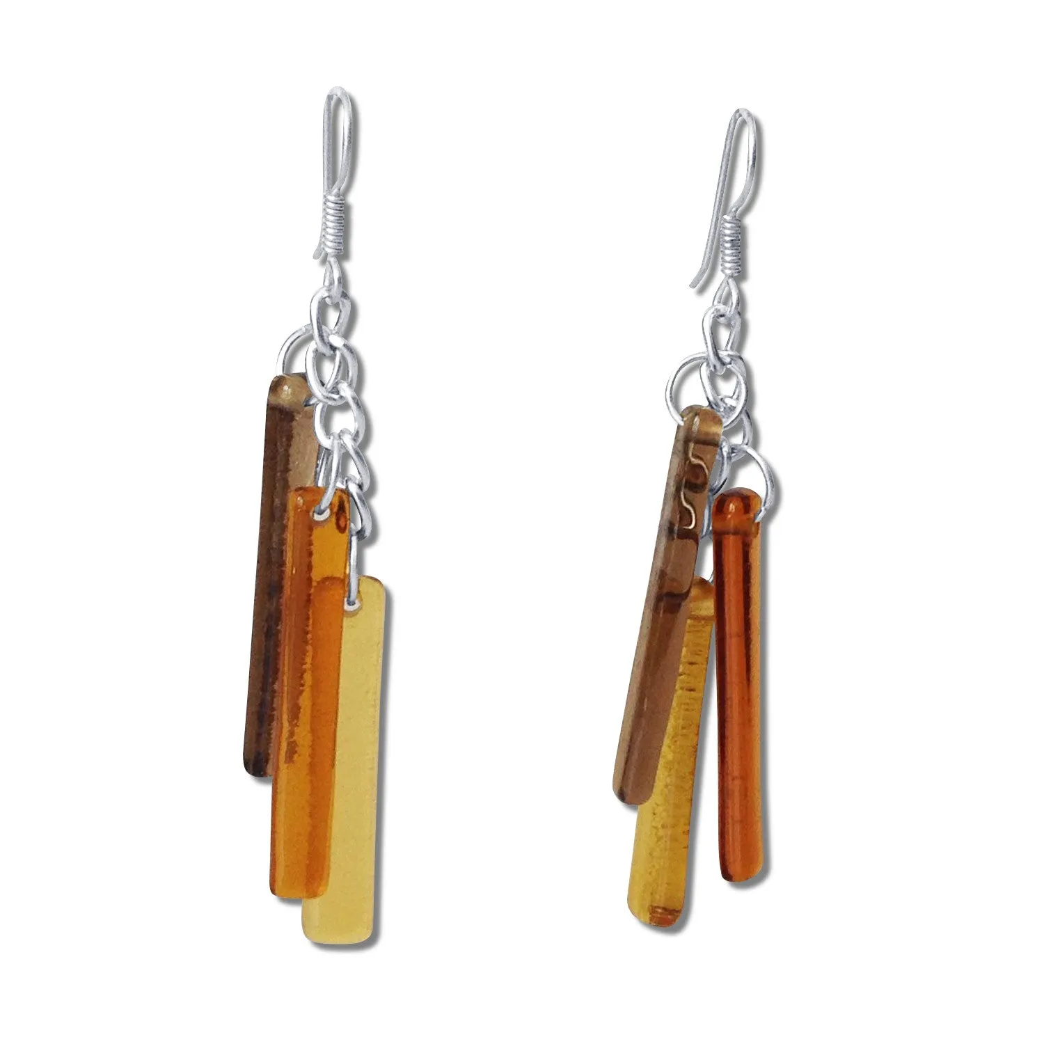 LTRAC Glass Earrings - Orange