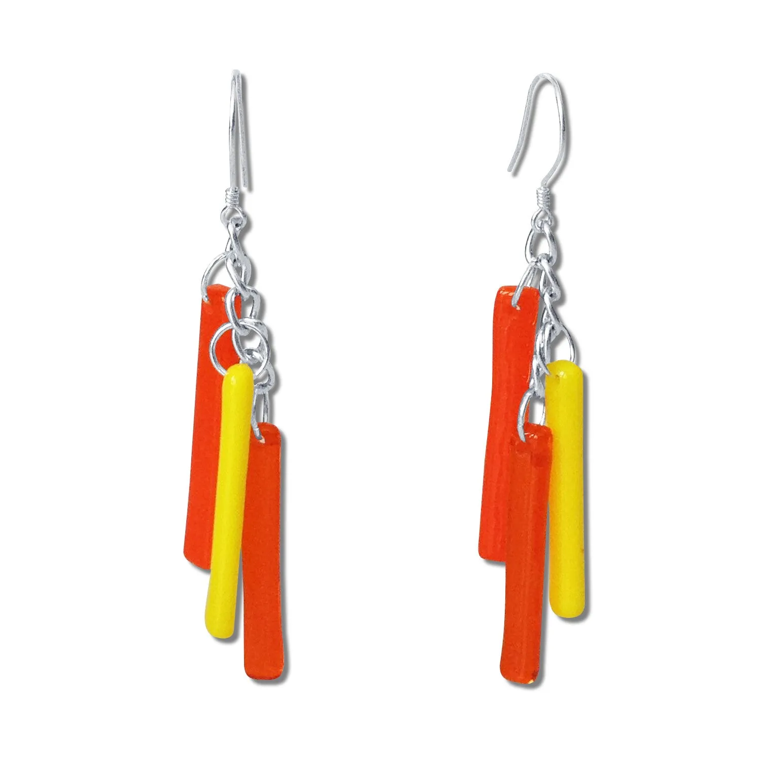 LTRAC Glass Earrings - Orange