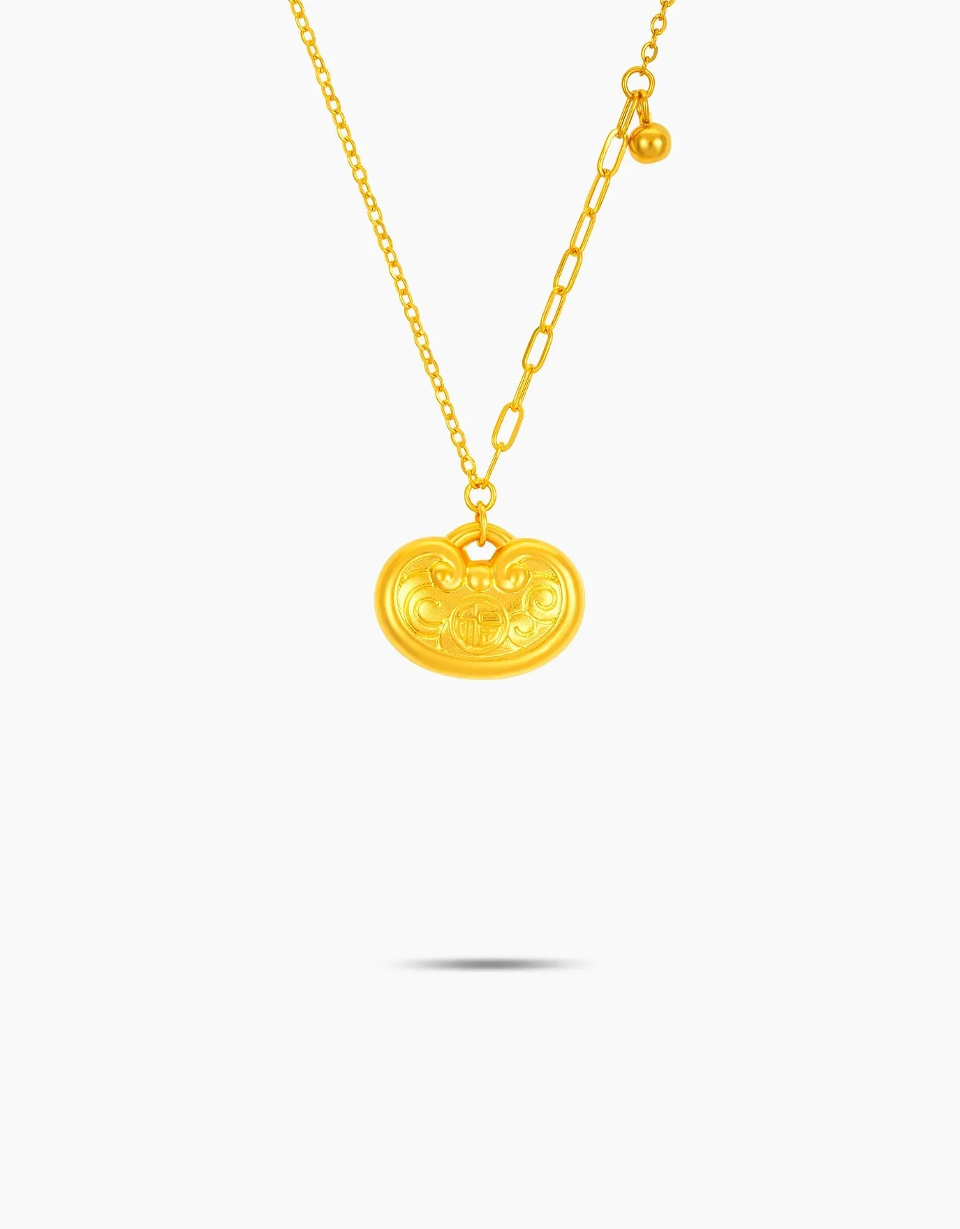 LVC 9IN Locket 999 Gold Necklace