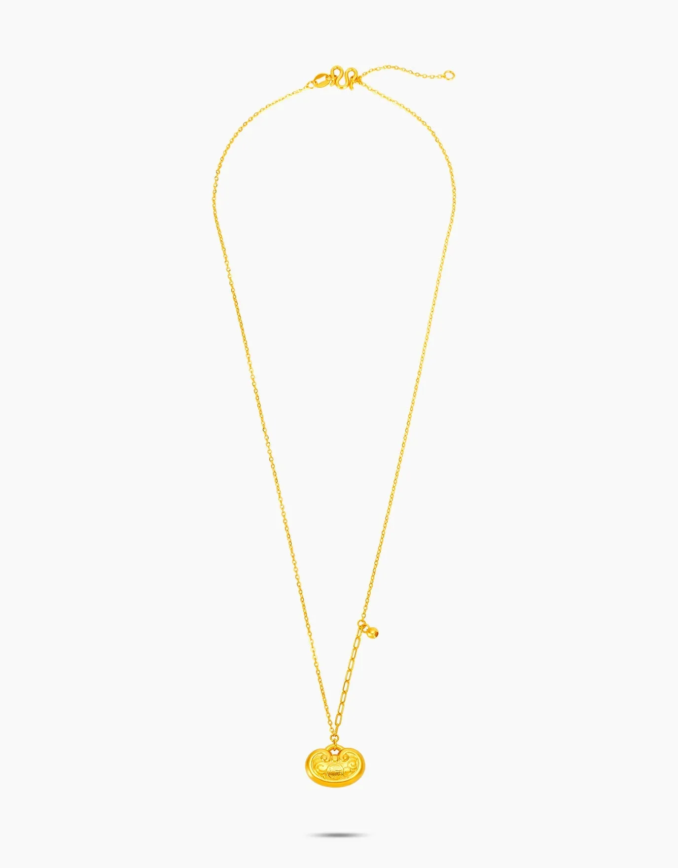 LVC 9IN Locket 999 Gold Necklace