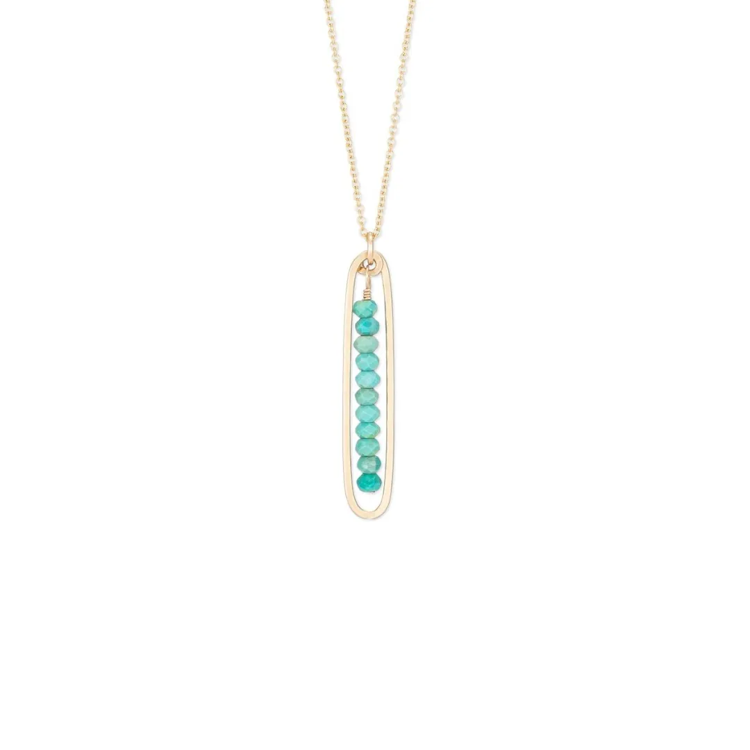 Lyric Turquoise Necklace in Gold Fill