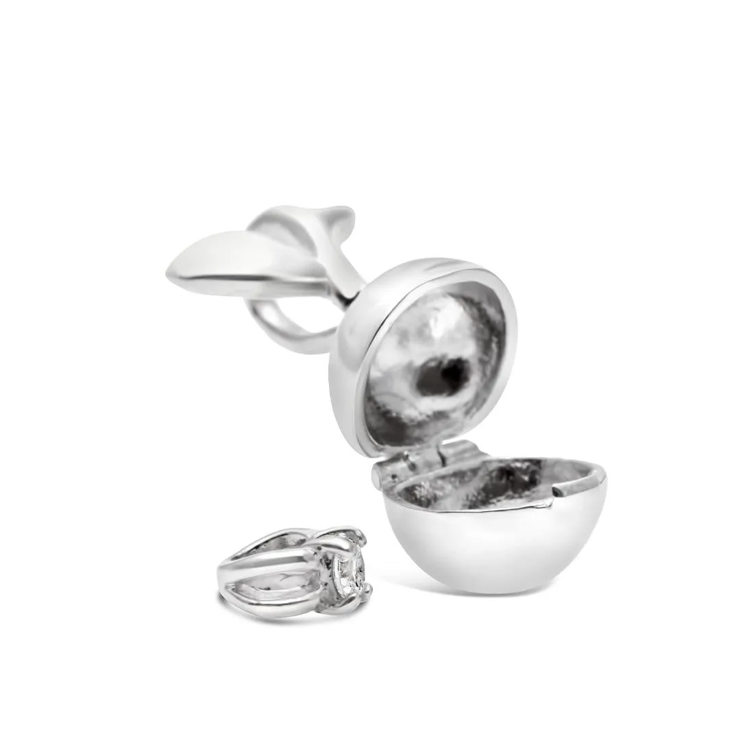 Magical Charm | Apple - Love - Silver