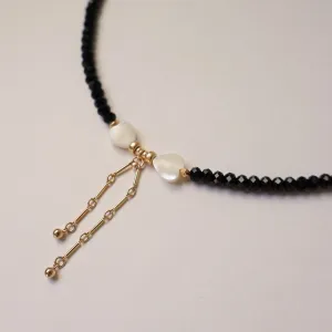 Marlène Black Tie Necklace