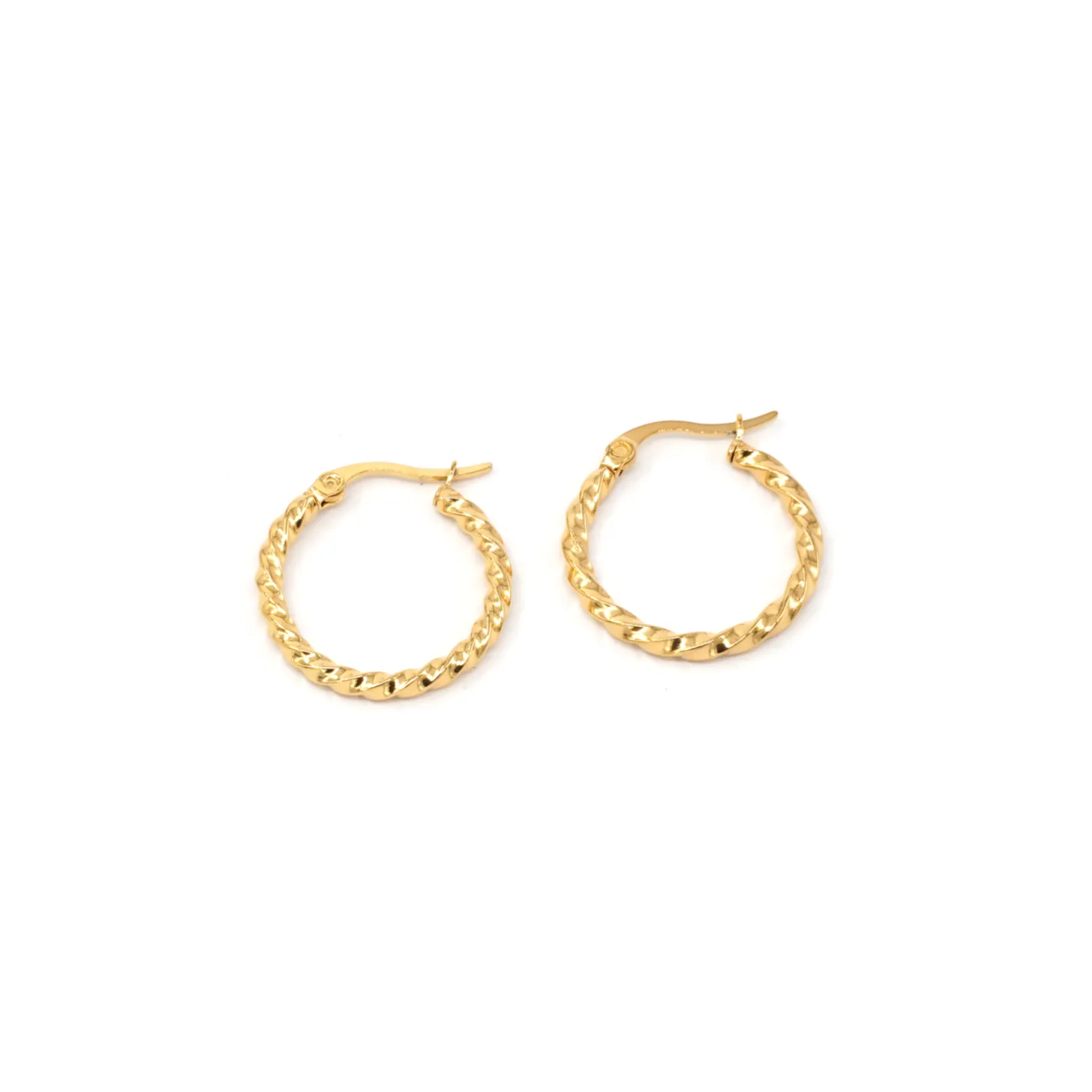 MAY MARTIN Amber Twisted Hoop Earrings