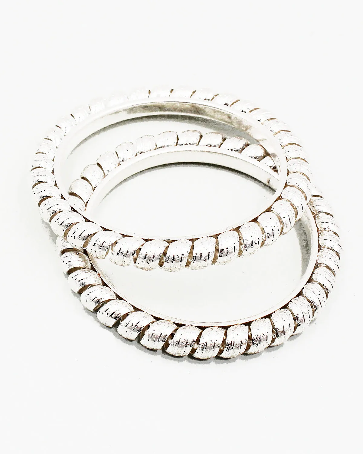 Metal Rope Double Layer Bangle Set