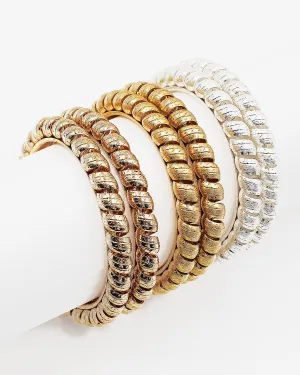 Metal Rope Double Layer Bangle Set