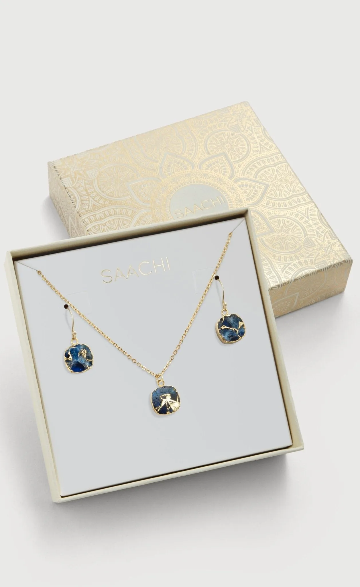 Mojave Cushion Mini Earring And Necklace Set