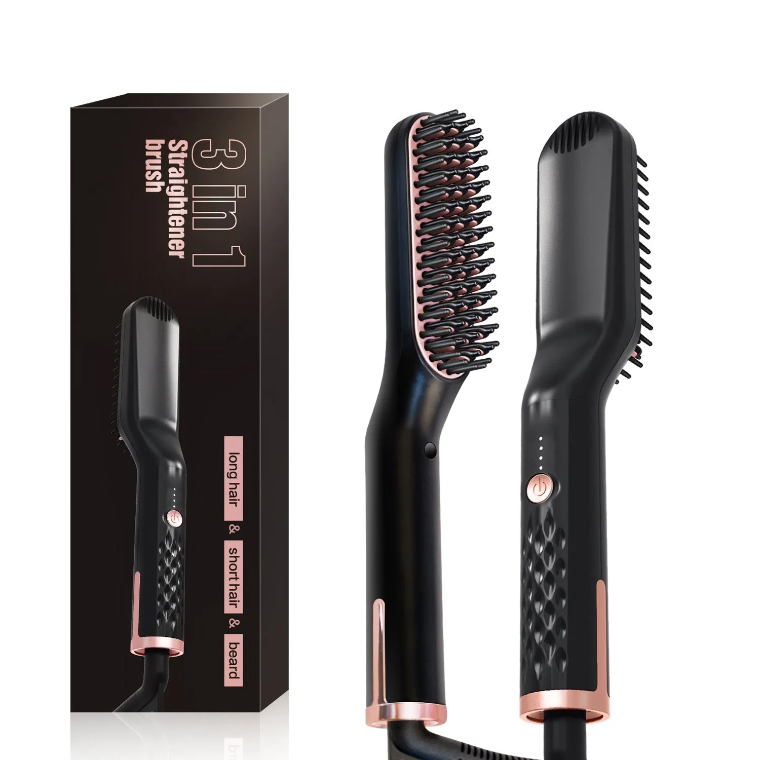 Multifunctional Electric Straightening Hair Comb Fast Irons Auto Straight Beard Brush