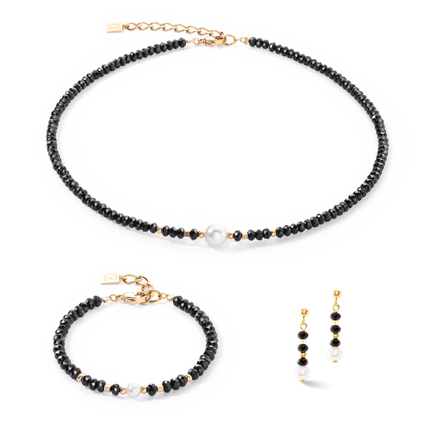 Mystic Pearl bracelet gold-black