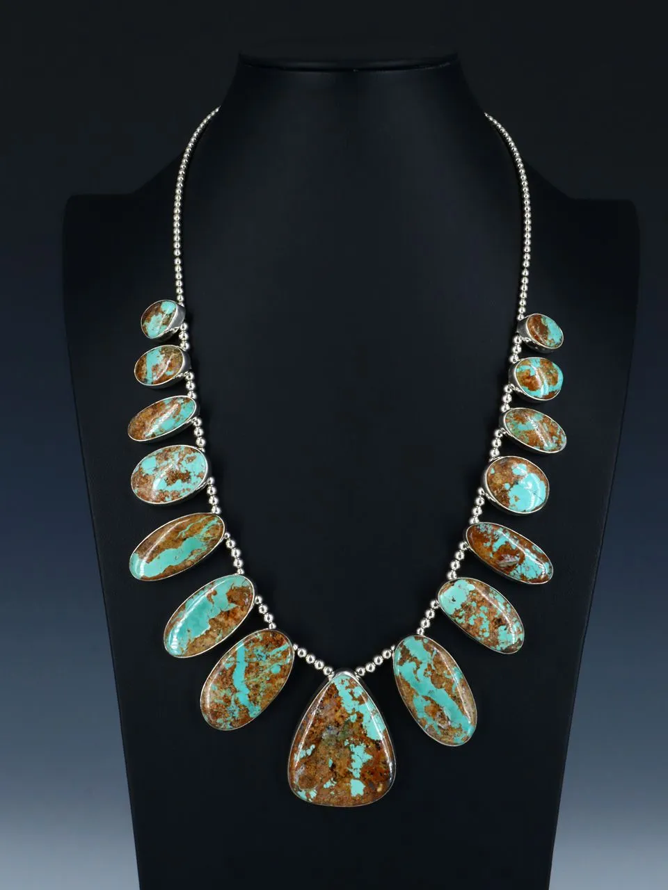 Native American Jewelry Boulder Turquoise Necklace Set