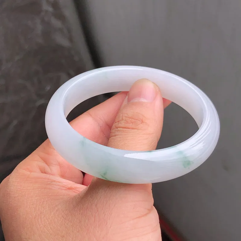 Natural Jade Bangle Jadeite Bangle Internal Diameter 53.8mm NBE092