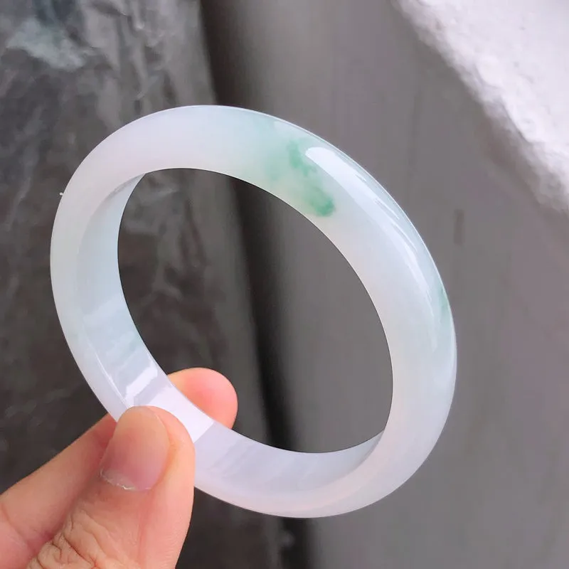 Natural Jade Bangle Jadeite Bangle Internal Diameter 53.8mm NBE092