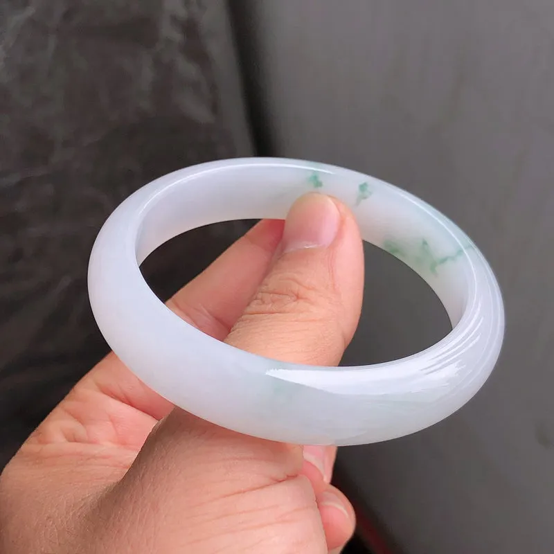 Natural Jade Bangle Jadeite Bangle Internal Diameter 53.8mm NBE092