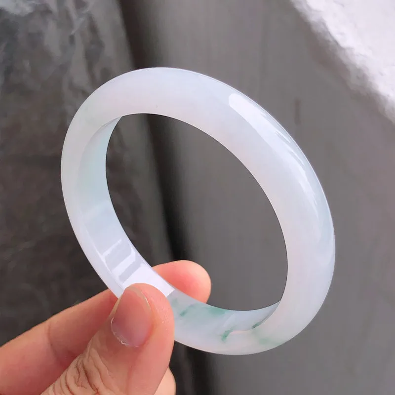 Natural Jade Bangle Jadeite Bangle Internal Diameter 53.8mm NBE092