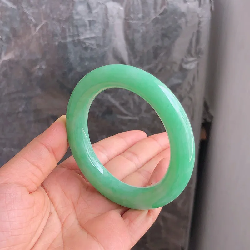 Natural Jade Bangle Jadeite Bangle Internal Diameter 55.8mm NBE077