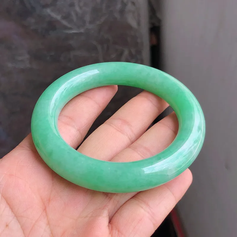 Natural Jade Bangle Jadeite Bangle Internal Diameter 55.8mm NBE077