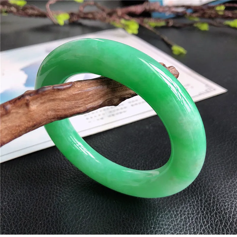 Natural Jade Bangle Jadeite Bangle Internal Diameter 58.2mm W5032214