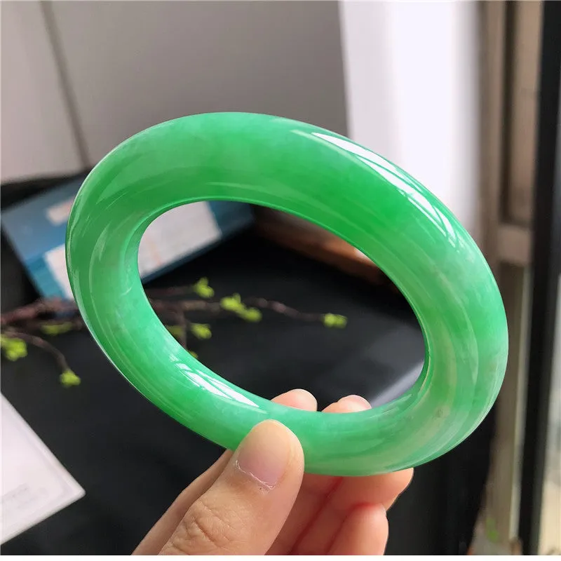 Natural Jade Bangle Jadeite Bangle Internal Diameter 58.2mm W5032214