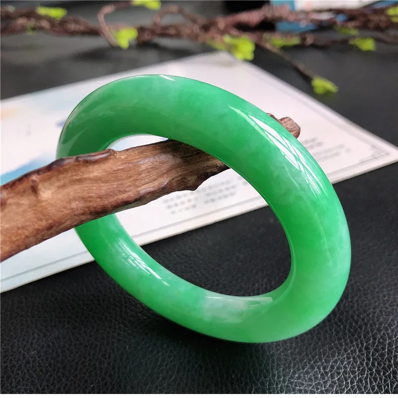 Natural Jade Bangle Jadeite Bangle Internal Diameter 58.2mm W5032214