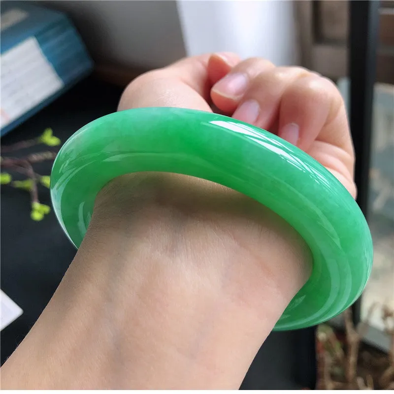 Natural Jade Bangle Jadeite Bangle Internal Diameter 58.2mm W5032214