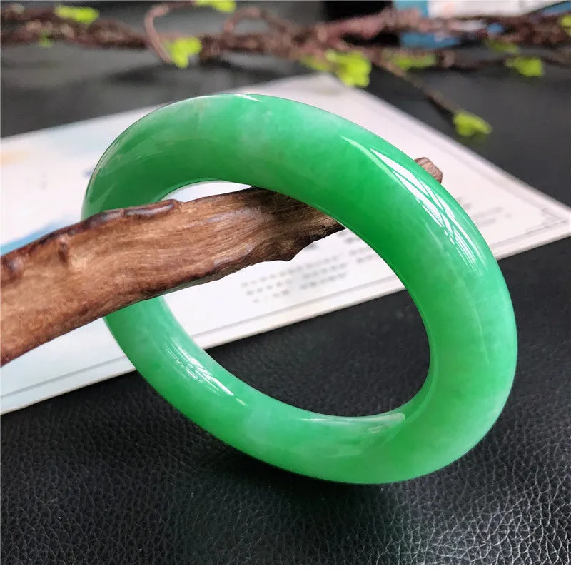 Natural Jade Bangle Jadeite Bangle Internal Diameter 58.2mm W5032214