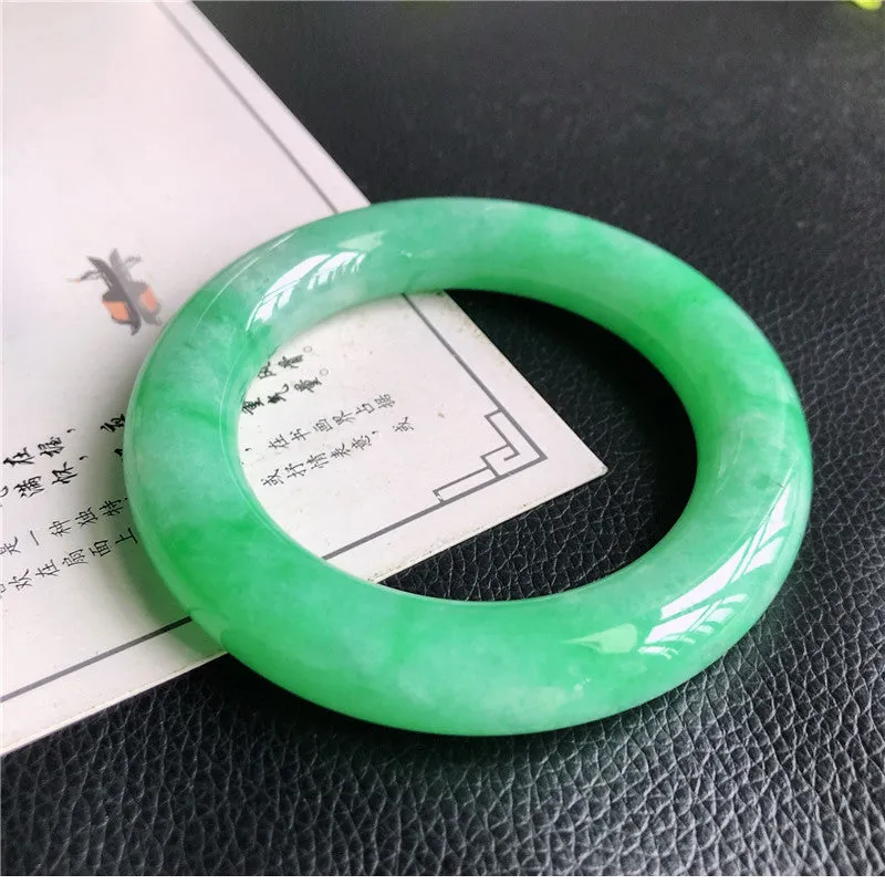 Natural Jade Bangle Jadeite Bangle Internal Diameter 58.2mm W5032214