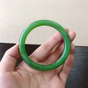 Natural Jade Bangle Nephrite Bangle Internal Diameter 52.7mm NBE019